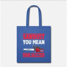 Sawdust You Mean Man Glitter Pun Royal Blue Tote Bag